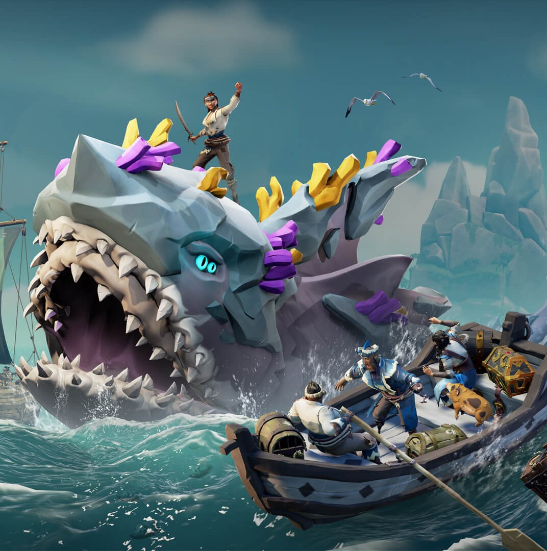 Rare adds two new megalodons to Sea of Thieves, and one is on fire